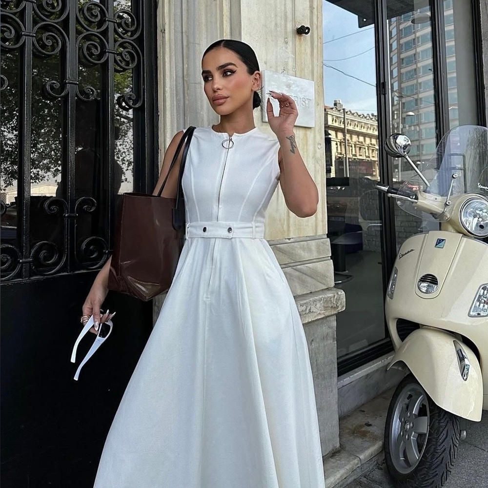 Zara White Maxi Dress